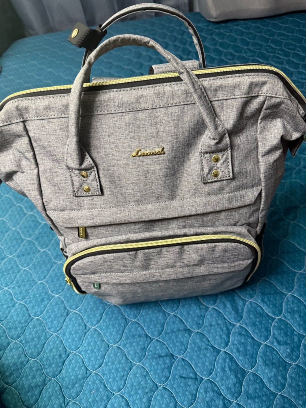 Gray Women's Backpack Tote - Gray